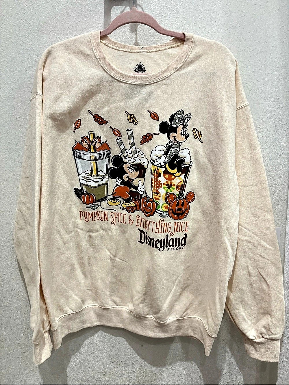 Disney Mickey and Minnie Mouse Pumpkin Spice and Everything Nice Crewneck